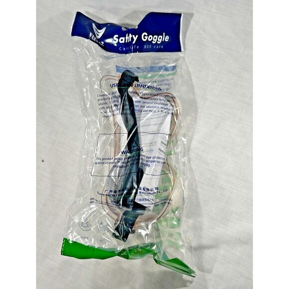 LOT OF 3 PAIRS Safety Googles - Over Glasses - Adjustable Elastic- CE EN166- NEW - Picture 4 of 13